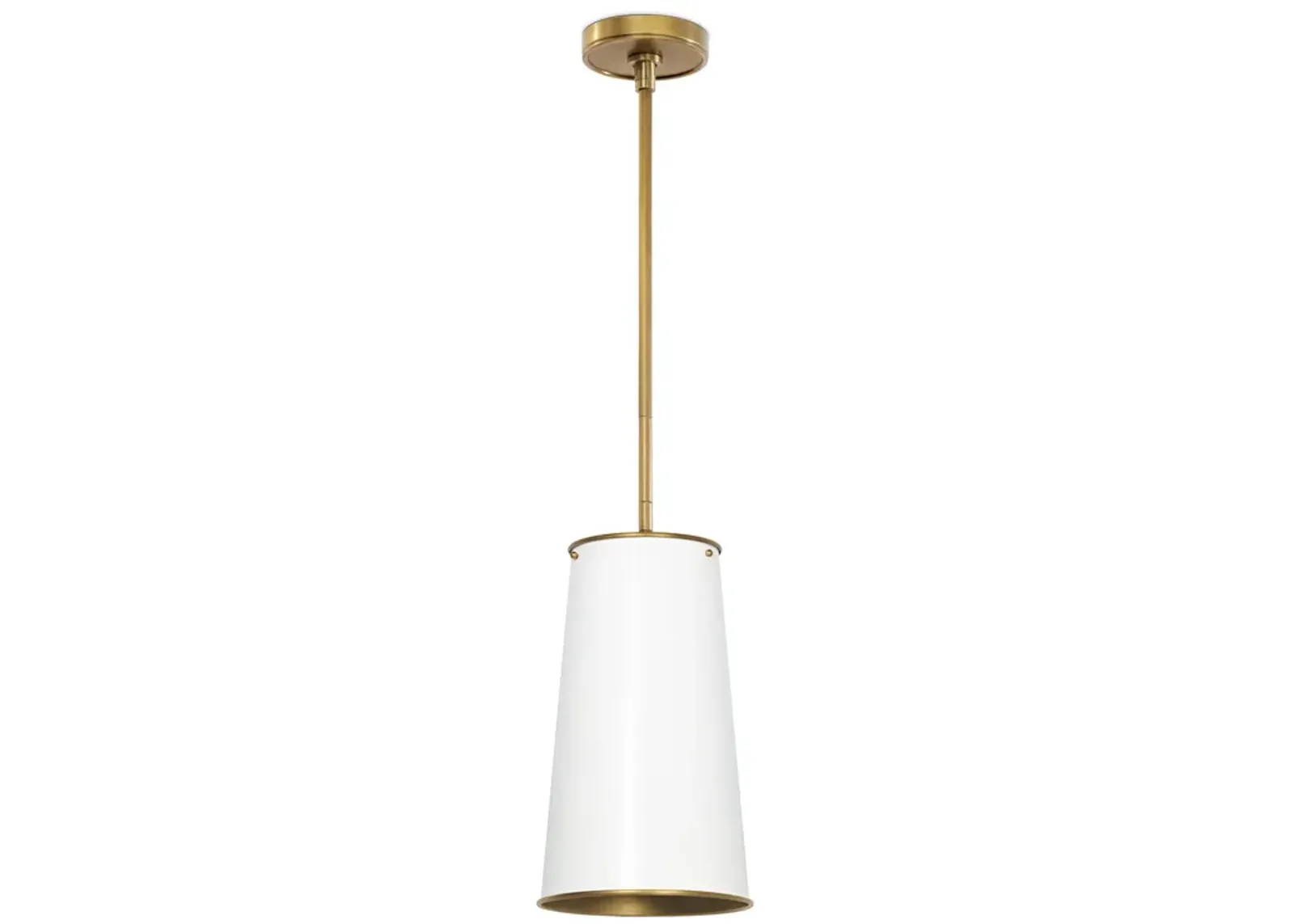 Hattie Pendant (White and Natural Brass)