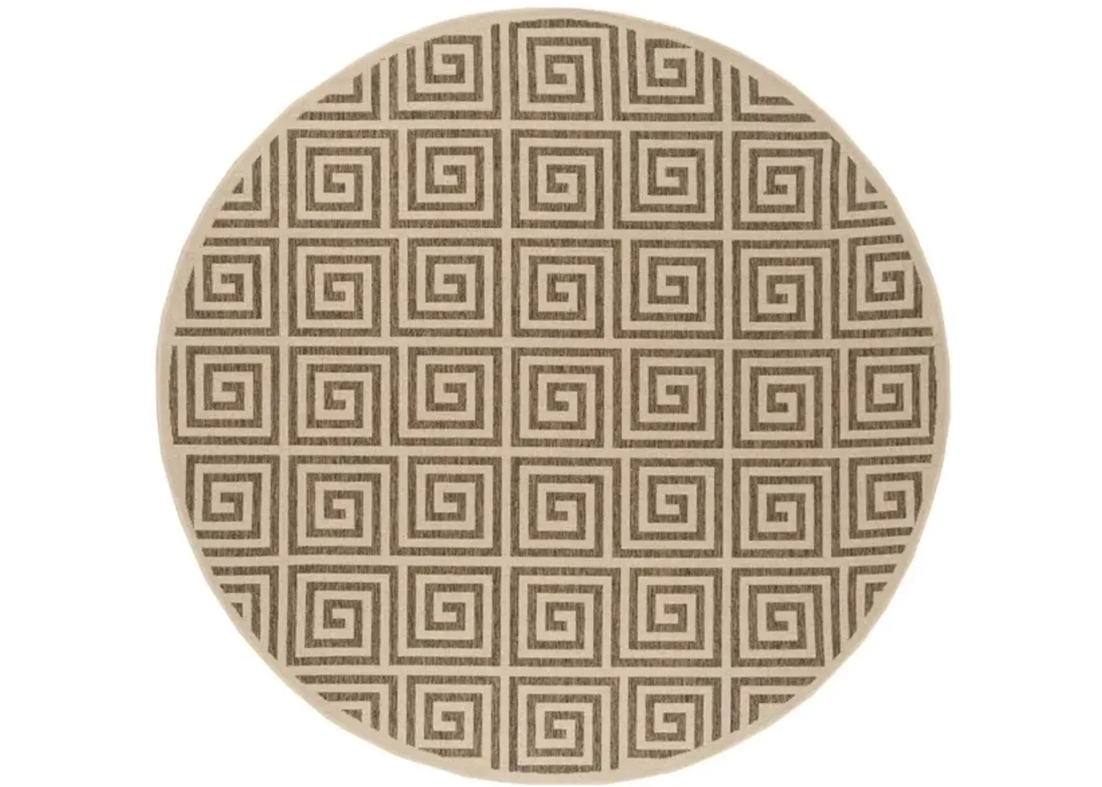 LINDEN 129 Collection LND129D-6R Beige / Cream 6'-7" X 6'-7" Round