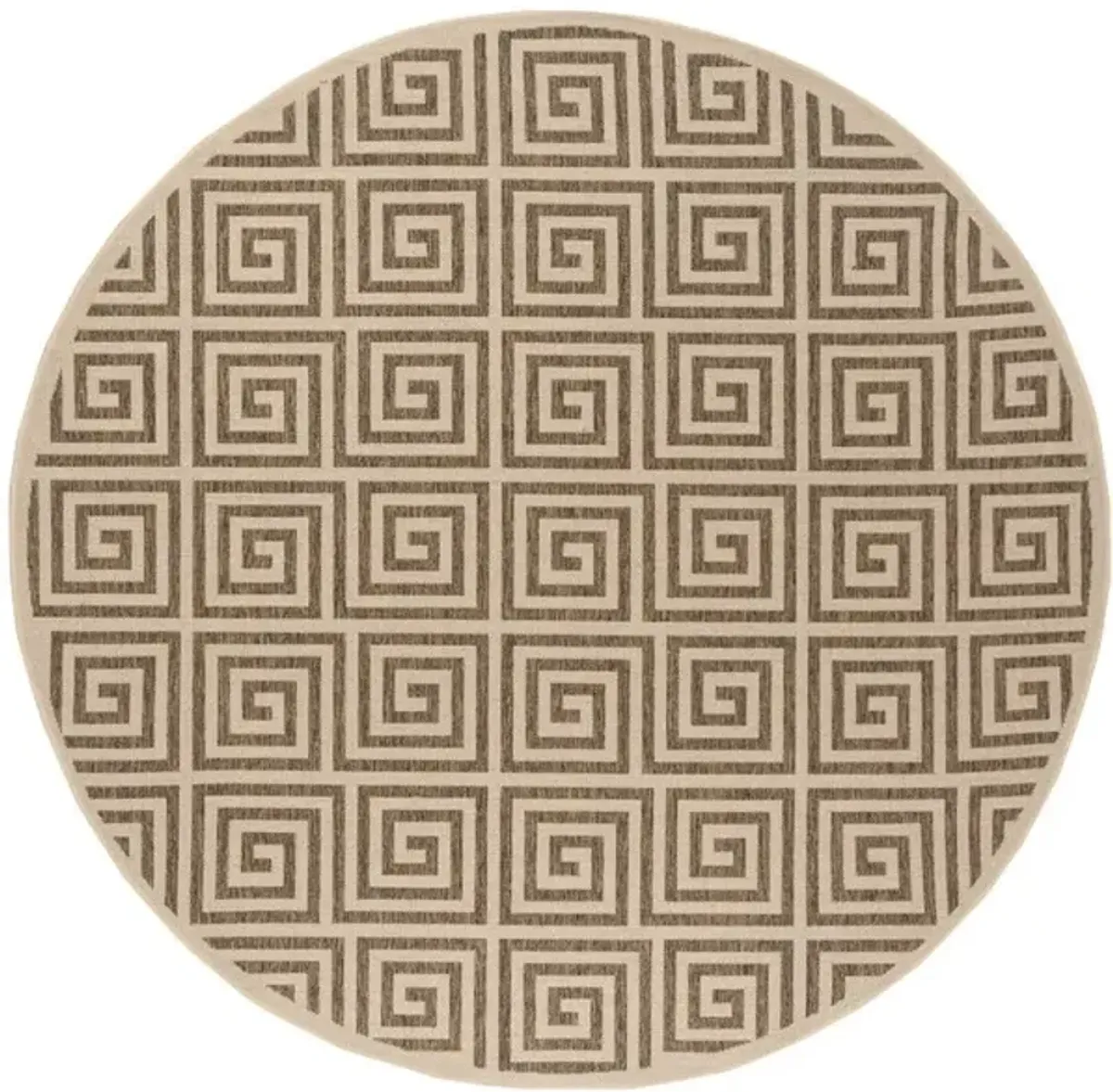 LINDEN 129 Collection LND129D-6R Beige / Cream 6'-7" X 6'-7" Round