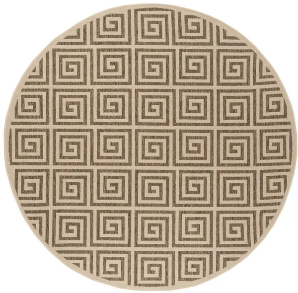 LINDEN 129 Collection LND129D-6R Beige / Cream 6'-7" X 6'-7" Round