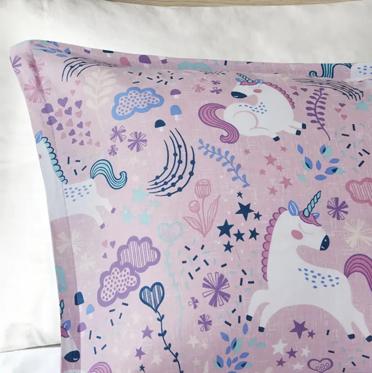 Urban Habitat Kids Lola Pink Unicorn Cotton Duvet Cover Set