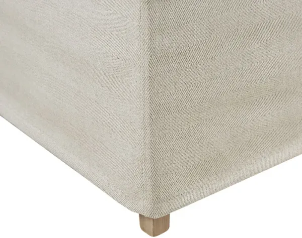 Madison Park Foster Beige Set of 2 High Back Dining Chairs with Skirts