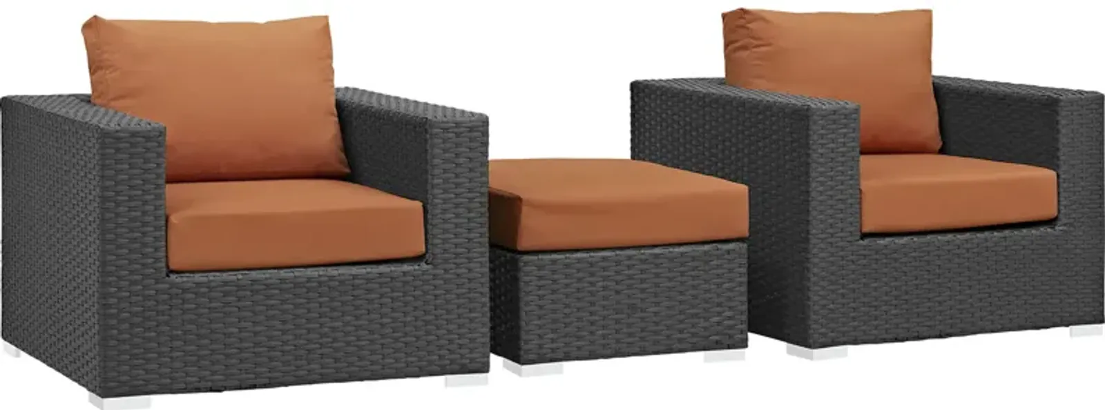 Sojourn 3 Piece Outdoor Patio Sunbrella® Sectional Set