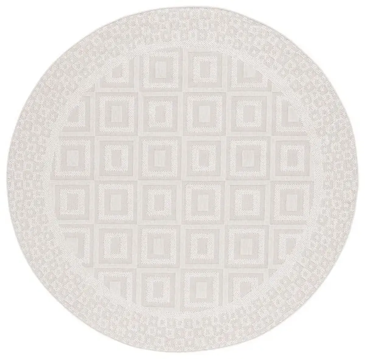 TRENDS 106 Beige 6'-7' X 6'-7' Round Round Rug