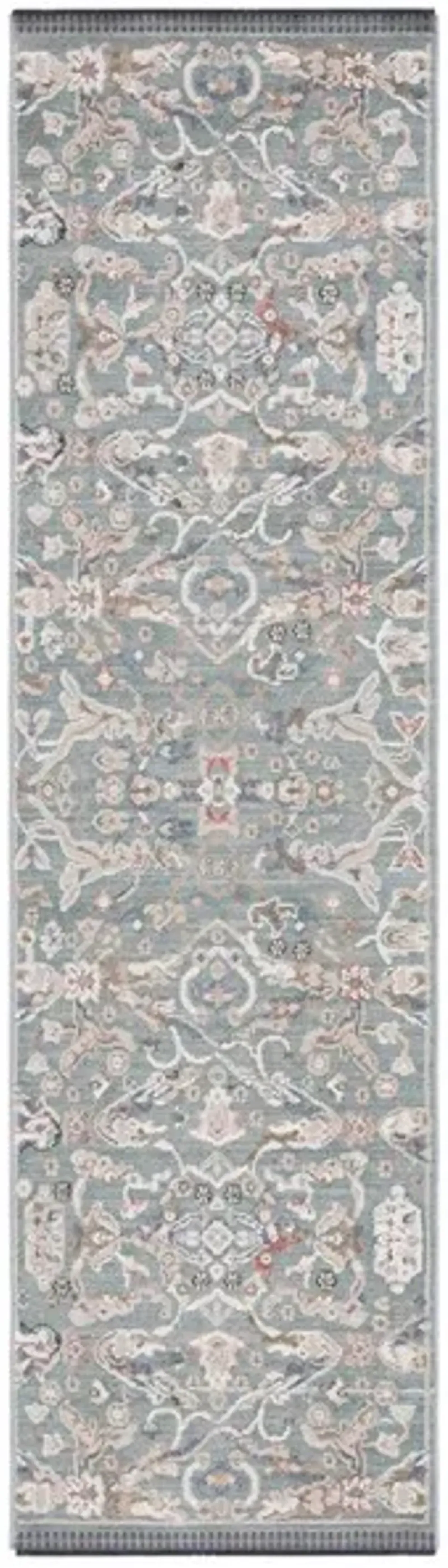 VIVALDI 596 Blue  2'-2' X 8' Runner Rug