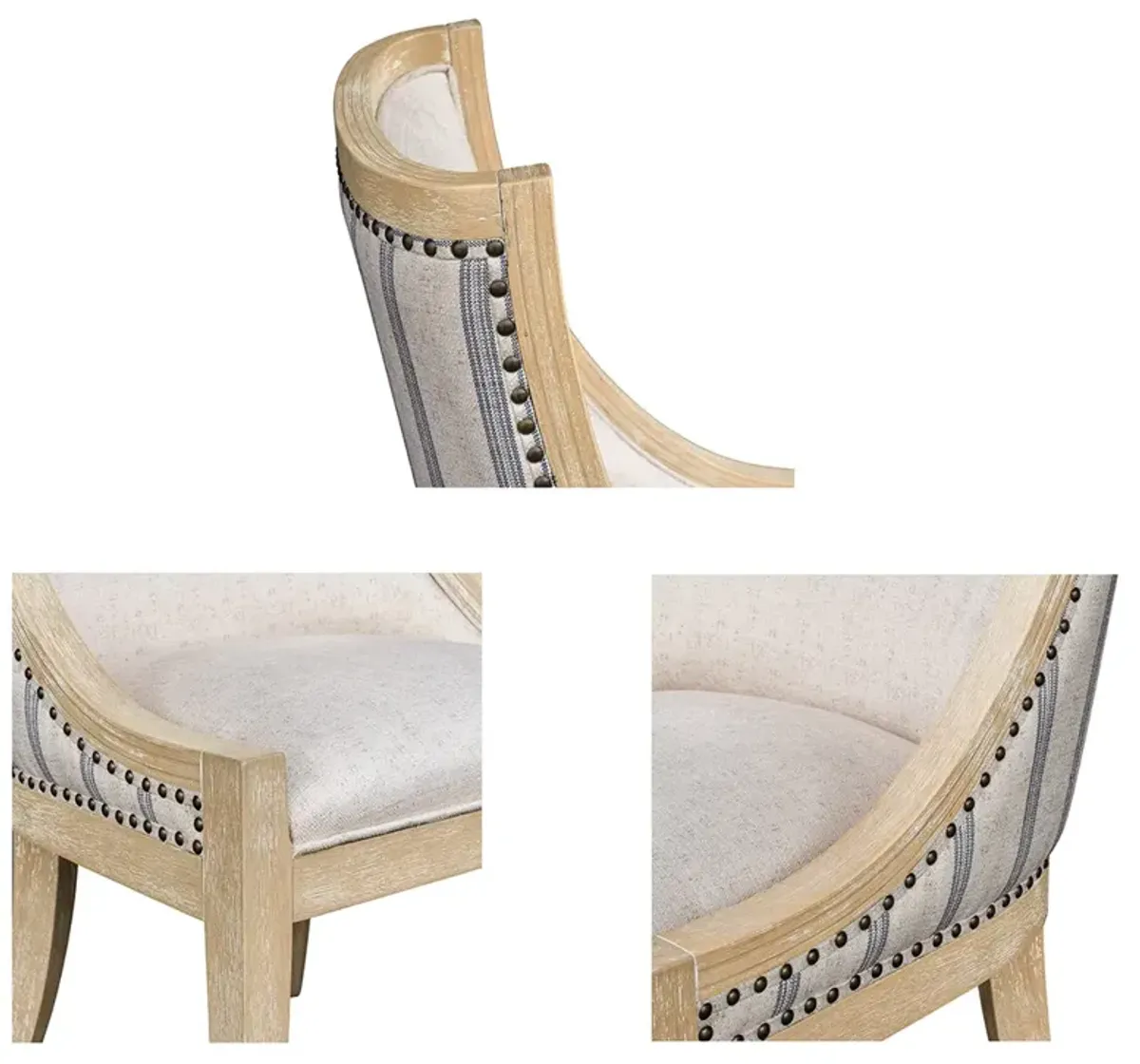 Upholstered Dining Chair with Nailhead Trim