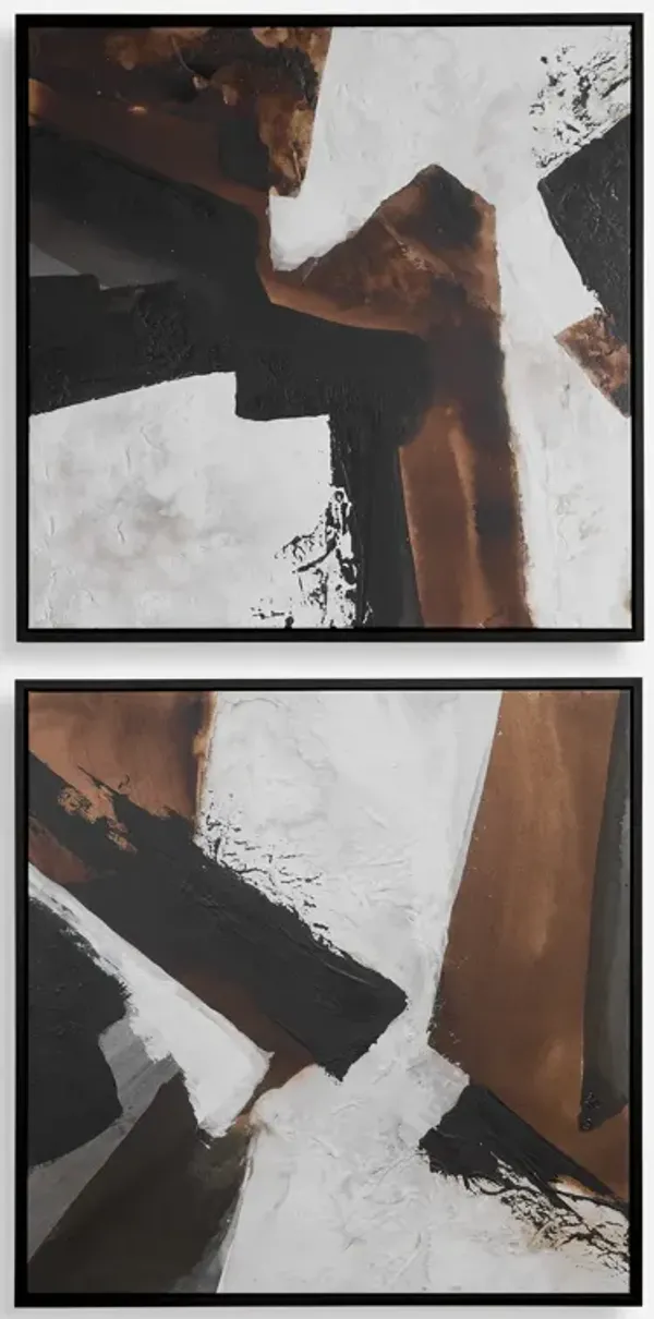 Tactile Inspiration Framed Abstract Art, S/2