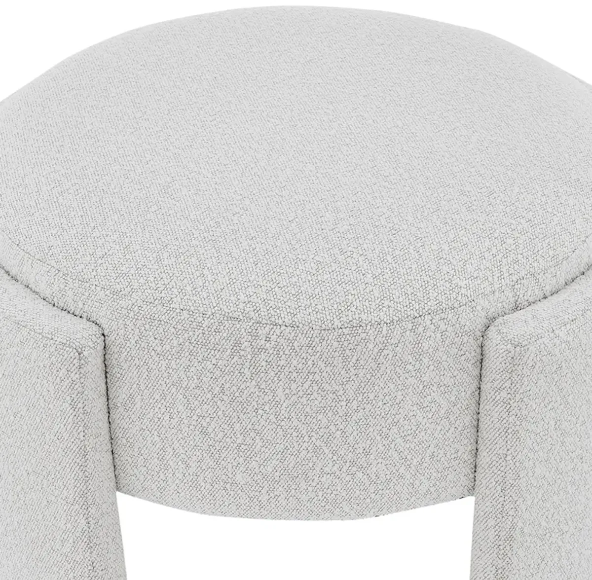 Felicia Fabric Ottoman, Boucle Beige 