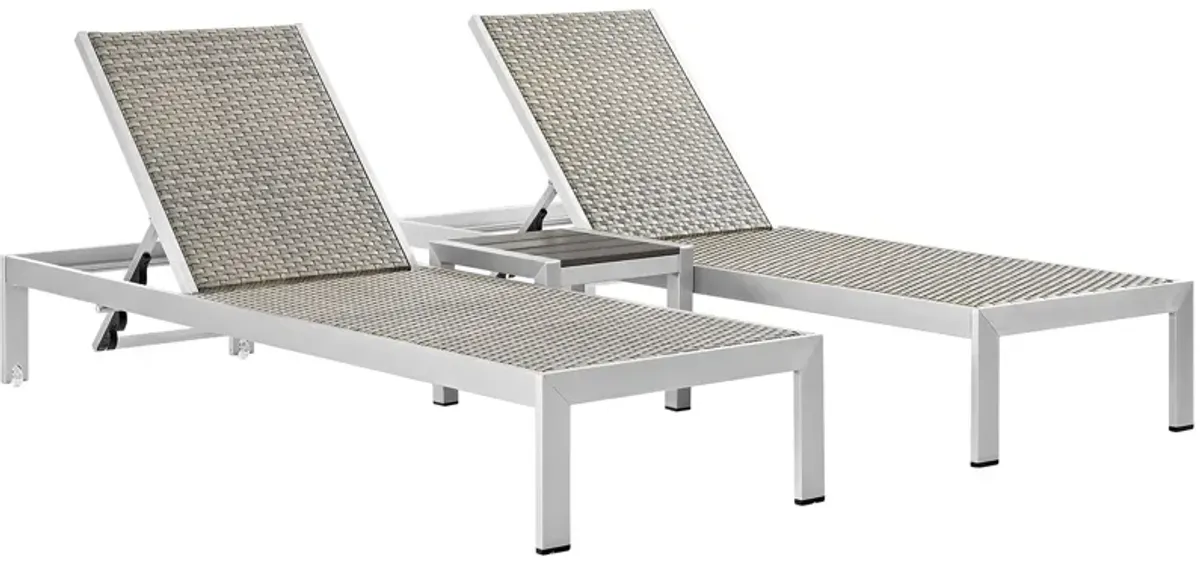 Shore 3 Piece Outdoor Patio Aluminum Set