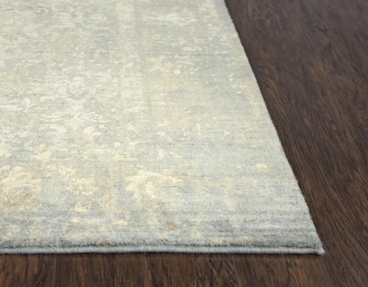 Impressions Beige Classic/Modeled NZ Wool/Tencel Blend 2'6" x 8' Runner Rug