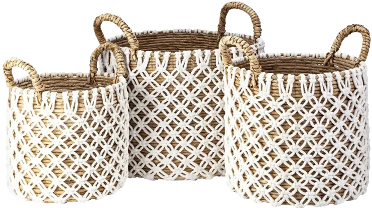 Bradley Banana Leaf Basket - Set of 3