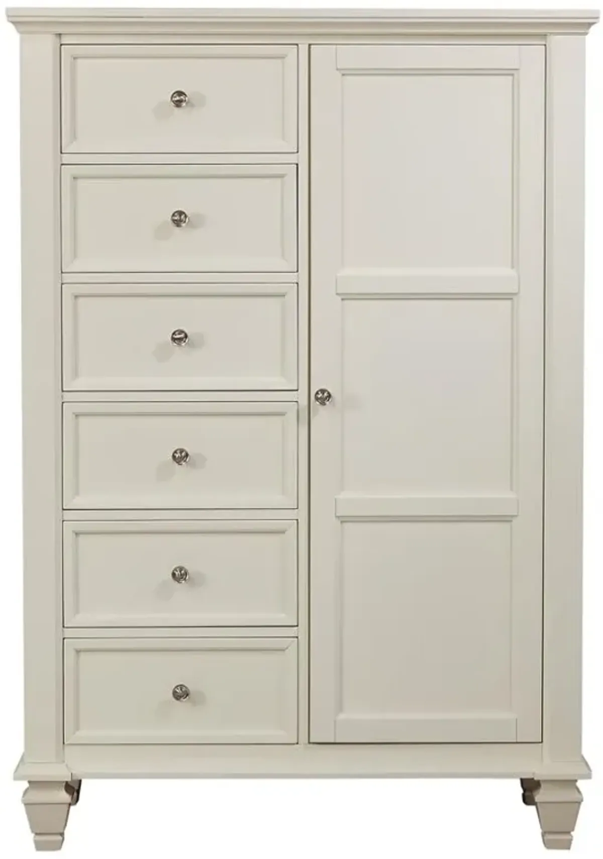 Sandy Beach 8-drawer Door Chest Storage Cream White