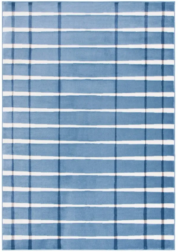 GROOVE 110 BLUE  9' x 12' Large Rectangle Rug