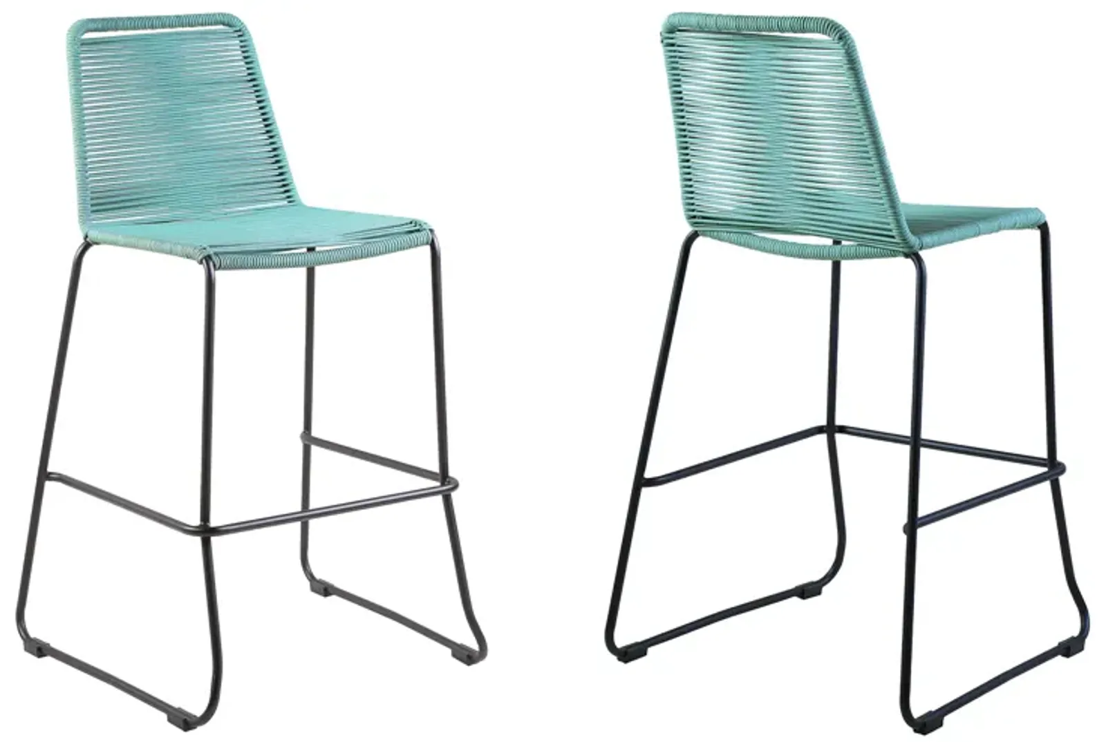 Shasta Rope Stackable Outdoor Barstool - Set Of 2