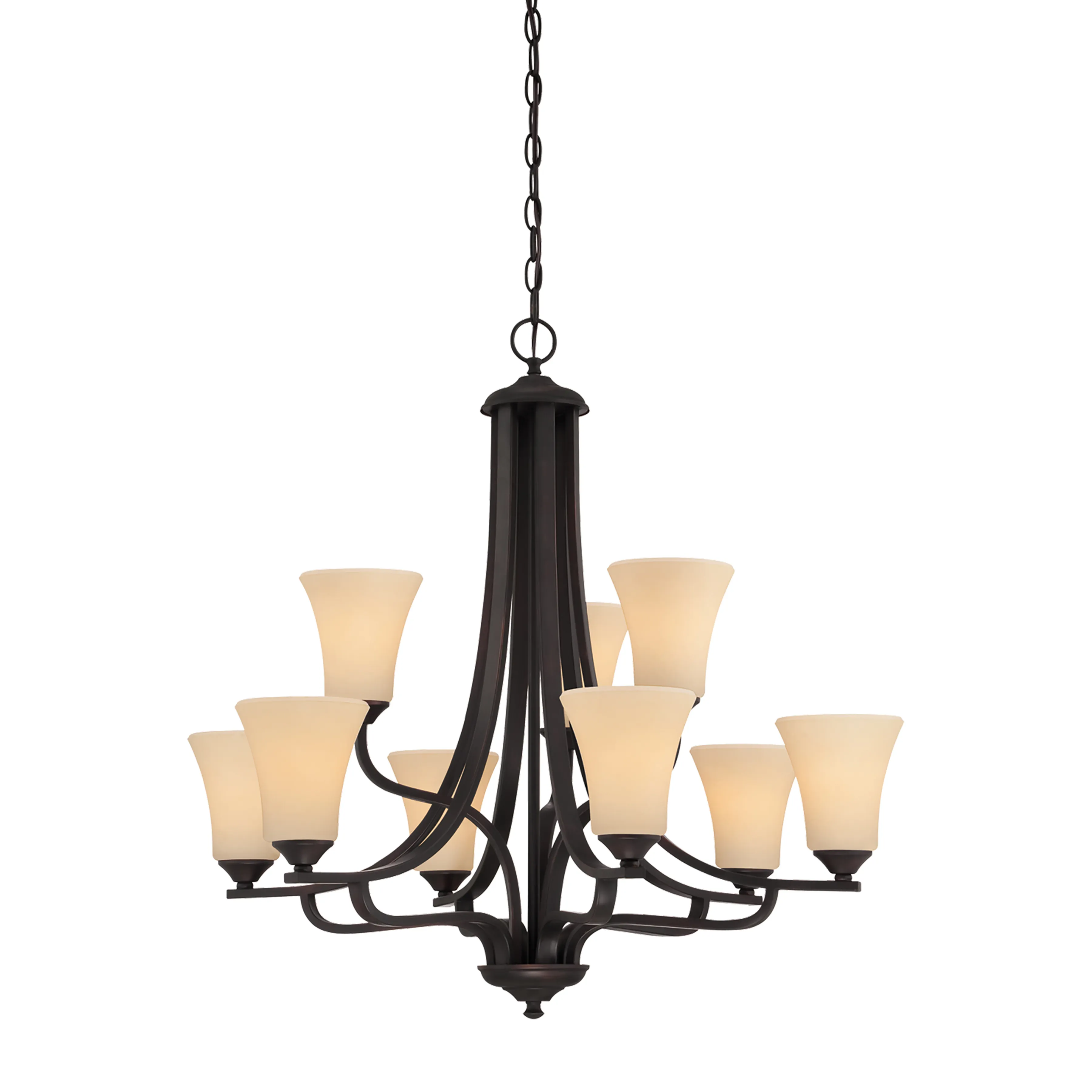 Treme 34" Wide 9-Light Chandelier - Espresso