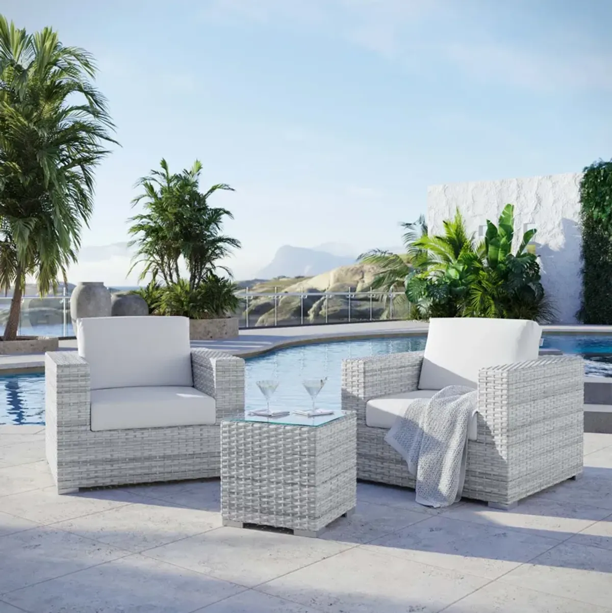 Convene 3-Piece Outdoor Patio Set