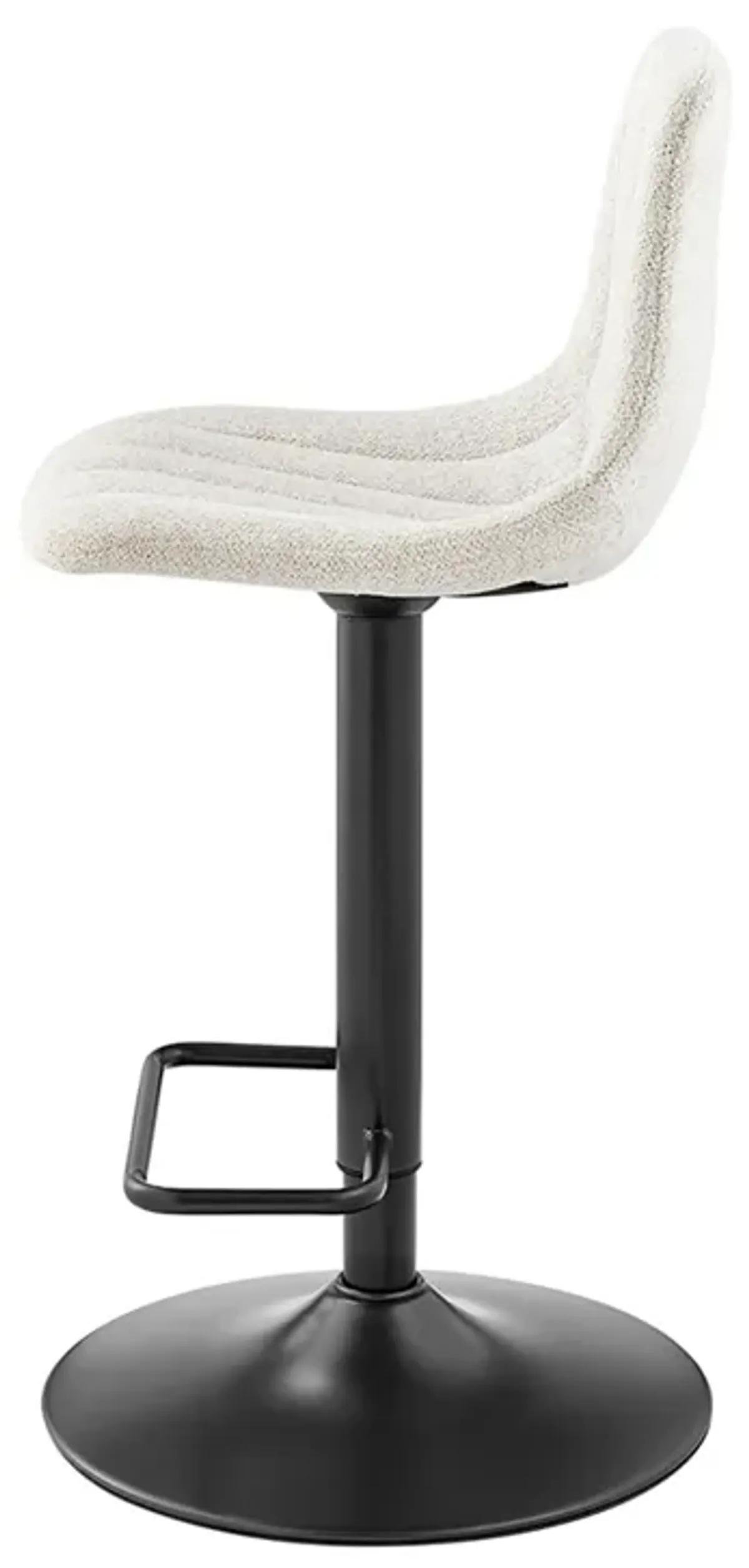 Robert KD Fabric Gaslift Swivel Bar Stool, Posh Ivory 