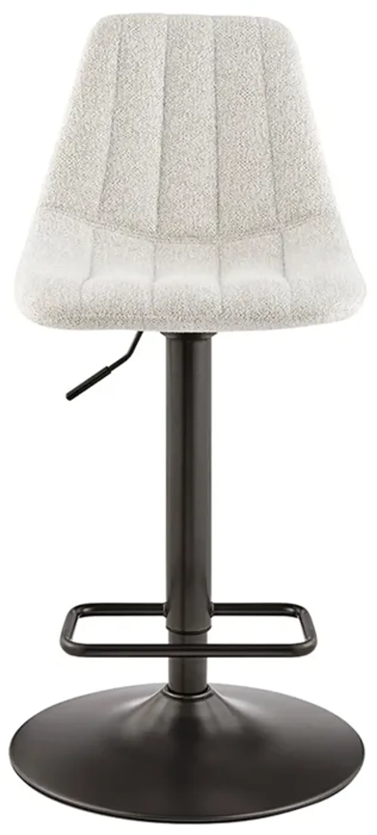 Robert KD Fabric Gaslift Swivel Bar Stool, Posh Ivory 