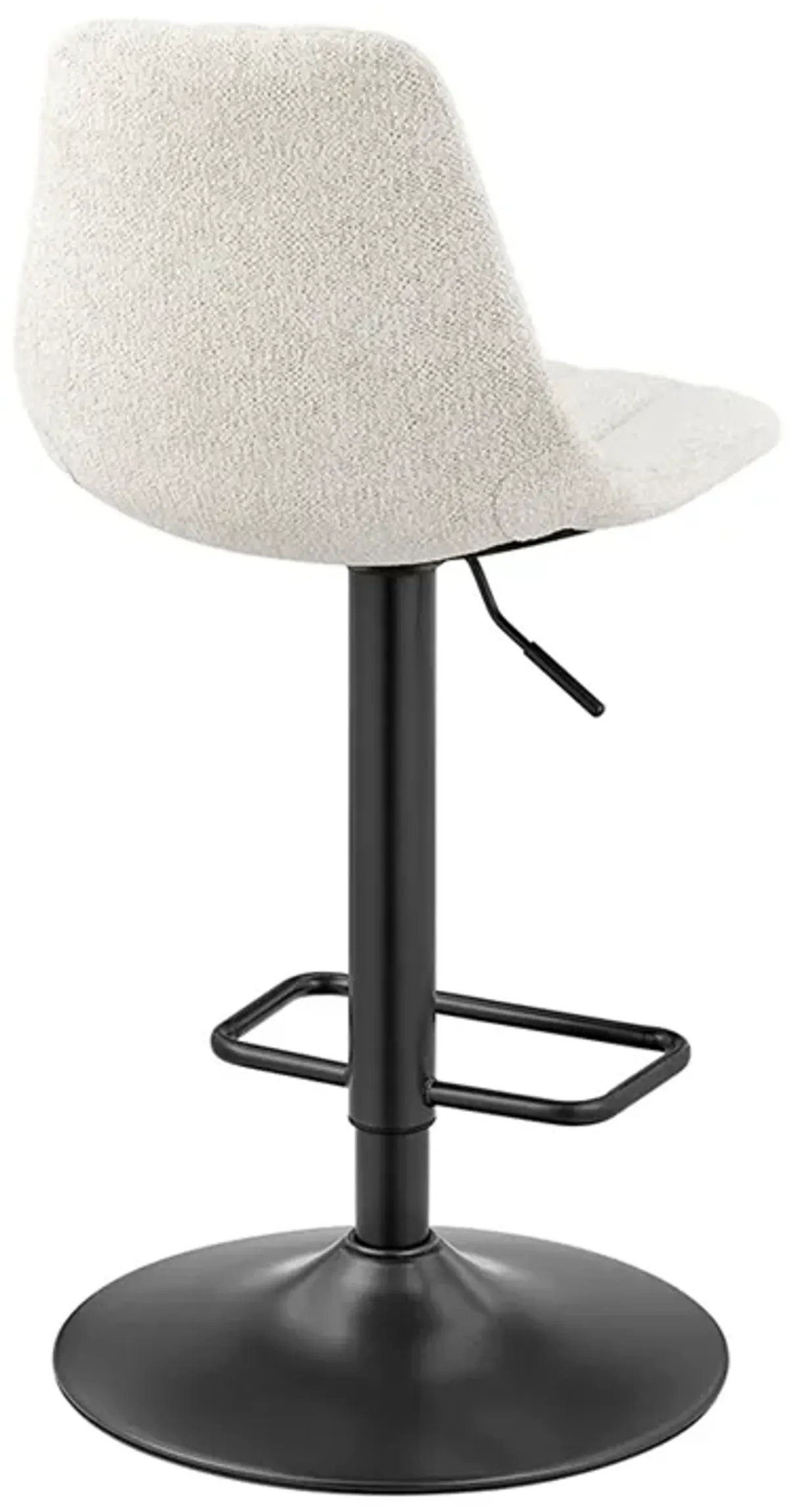 Robert KD Fabric Gaslift Swivel Bar Stool, Posh Ivory 