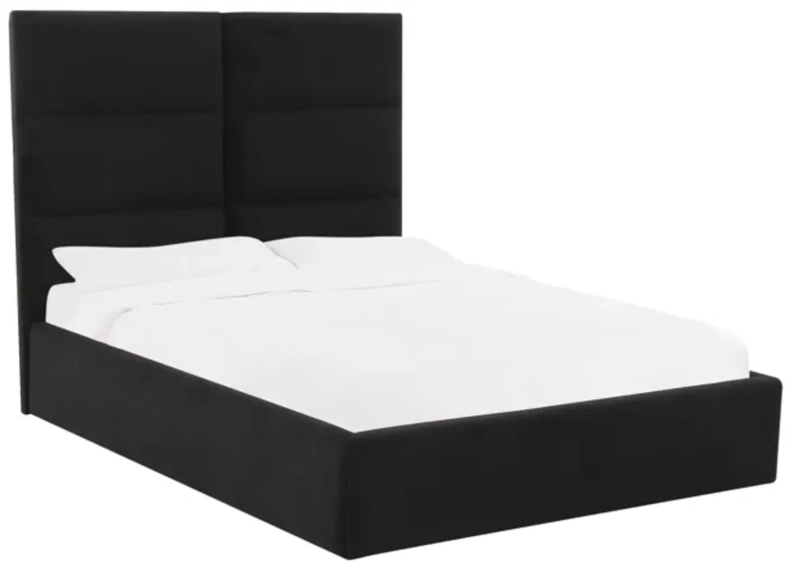 Eliana Black Velvet King Bed