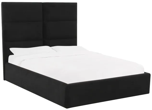 Eliana Black Velvet King Bed