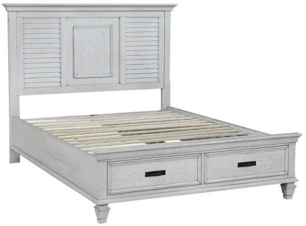 Franco Eastern King Storage Bed Antique White