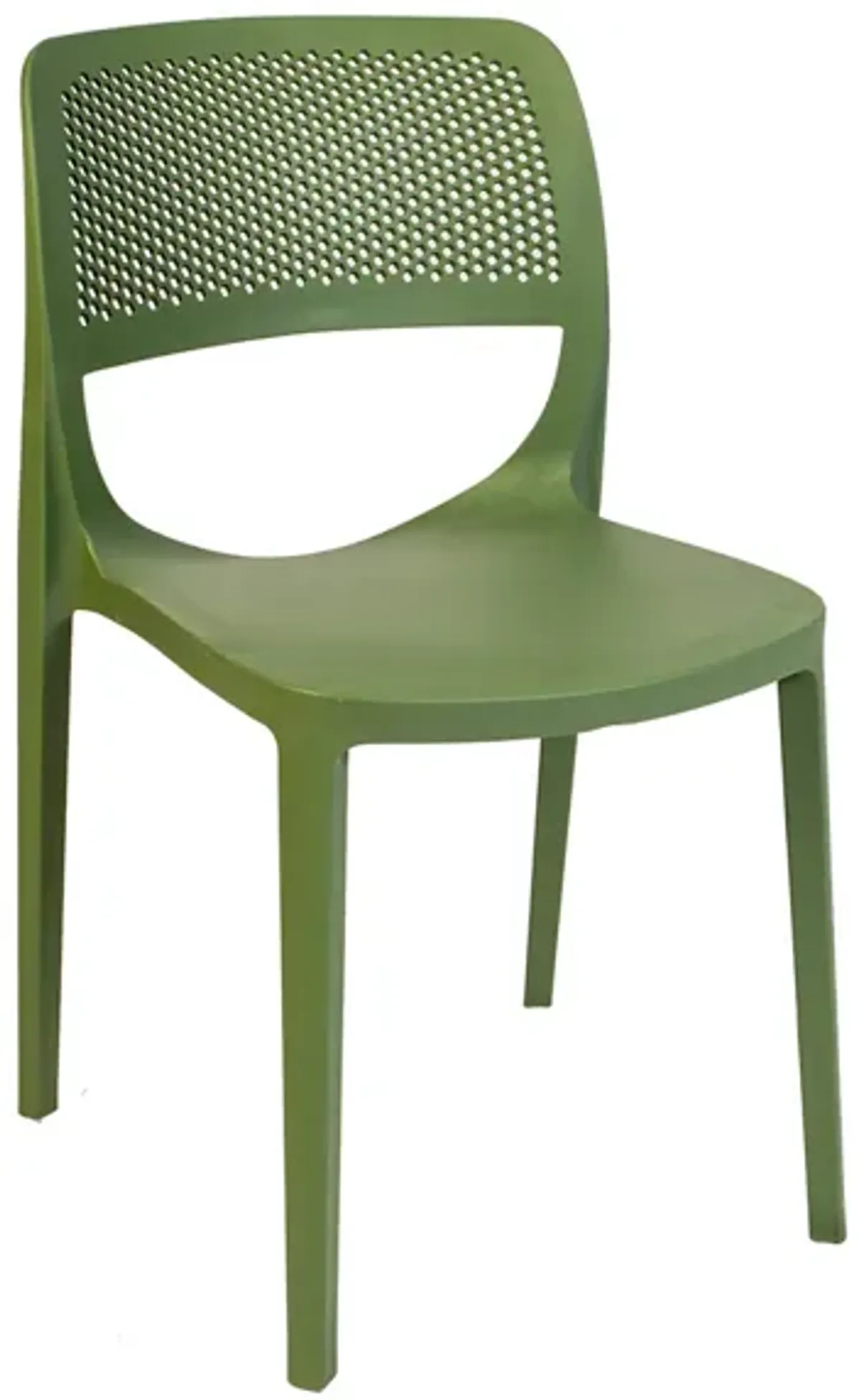 Mila Set of 4 Stackable Side Chair-Green