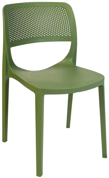 Mila Set of 4 Stackable Side Chair-Green