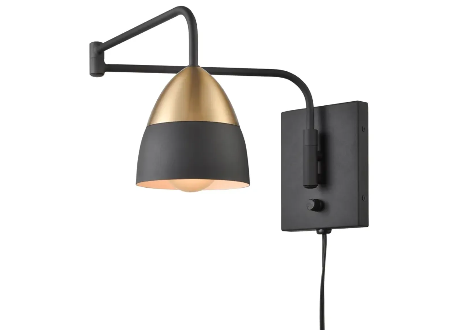 Milla 8.5'' High 1-Light Swingarm Sconce - Charcoal Black