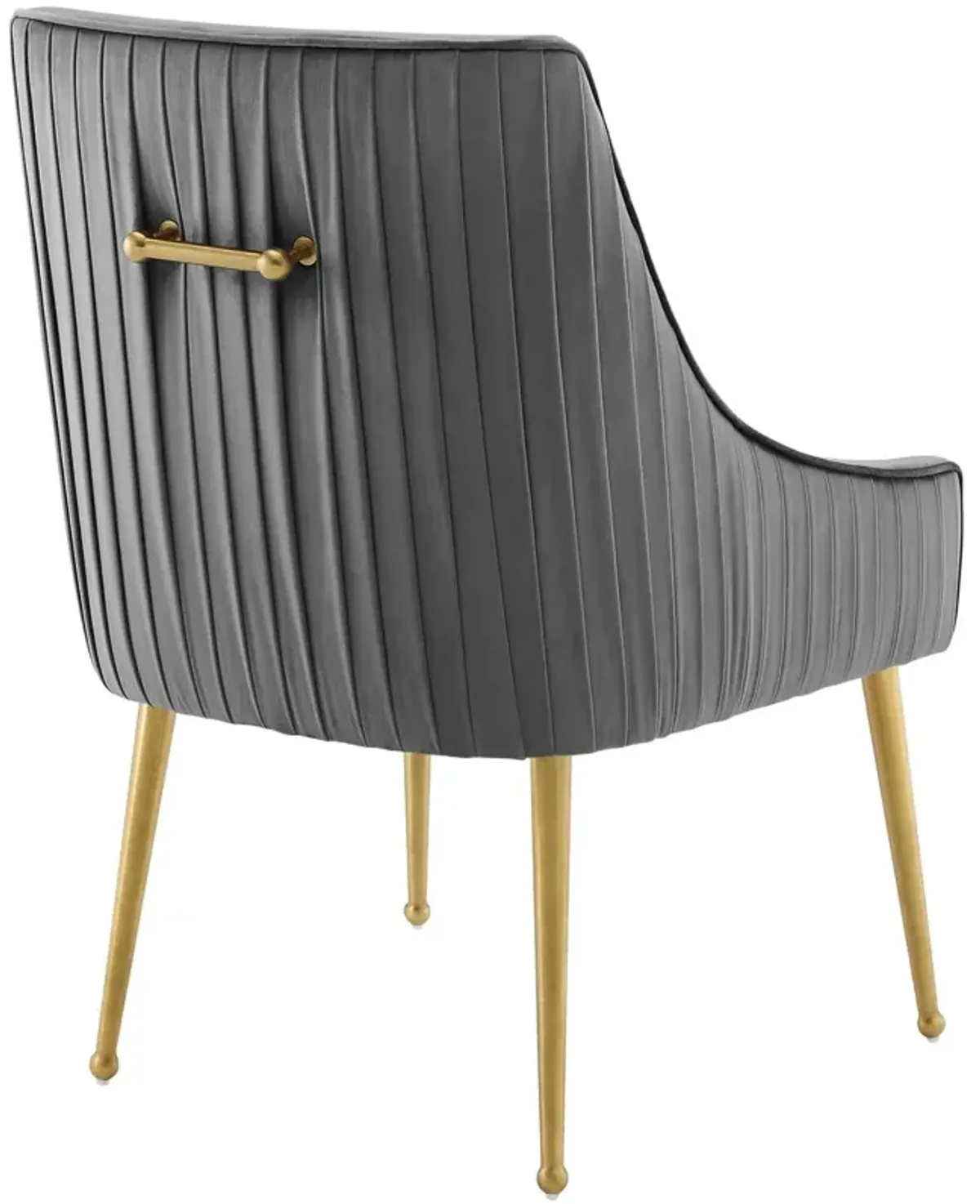 Discern Pleated Back Upholstered Performance Velvet Dining Chair