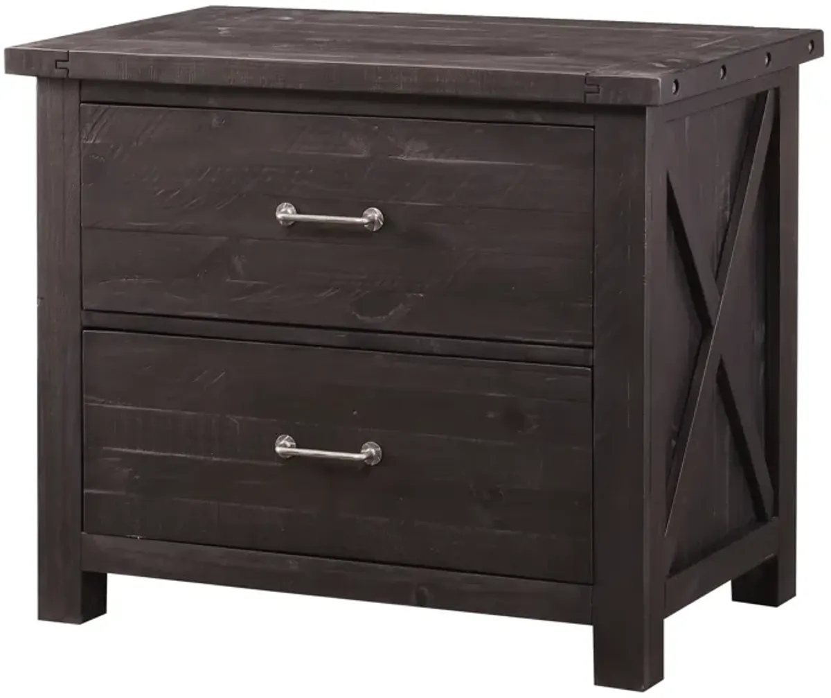 Yosemite Solid Wood Lateral File Cabinet In Cafe