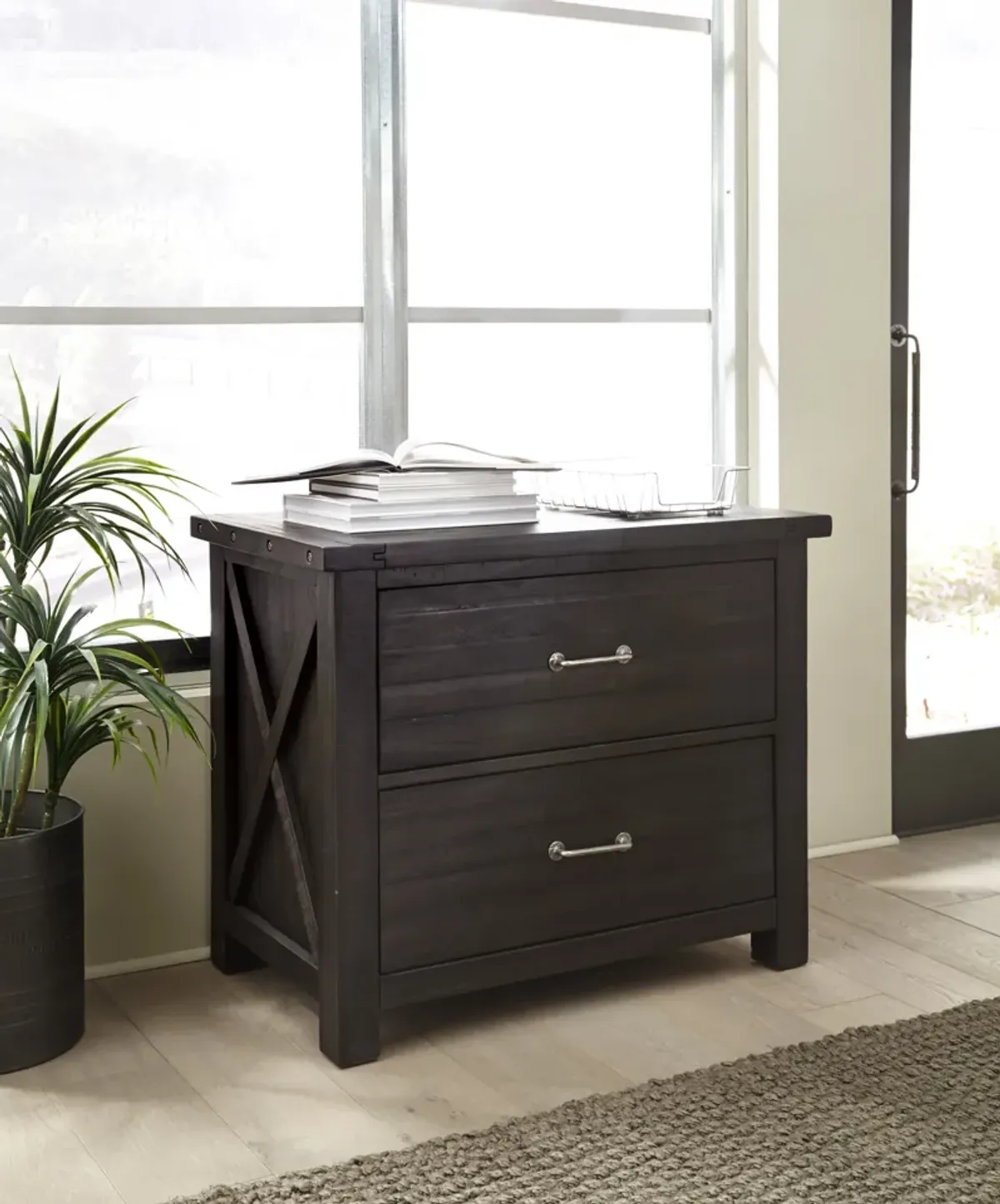 Yosemite Solid Wood Lateral File Cabinet in Cafe