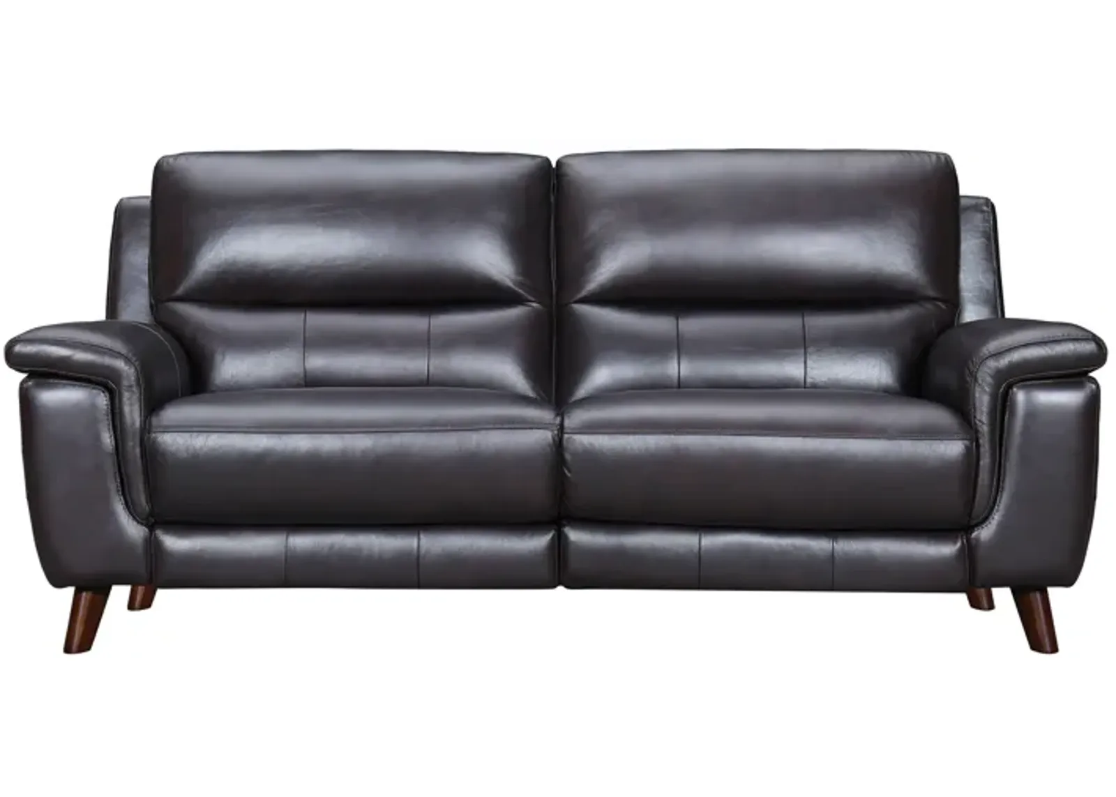 Lizette 78" Brown Leather Power Recliner Sofa with USB