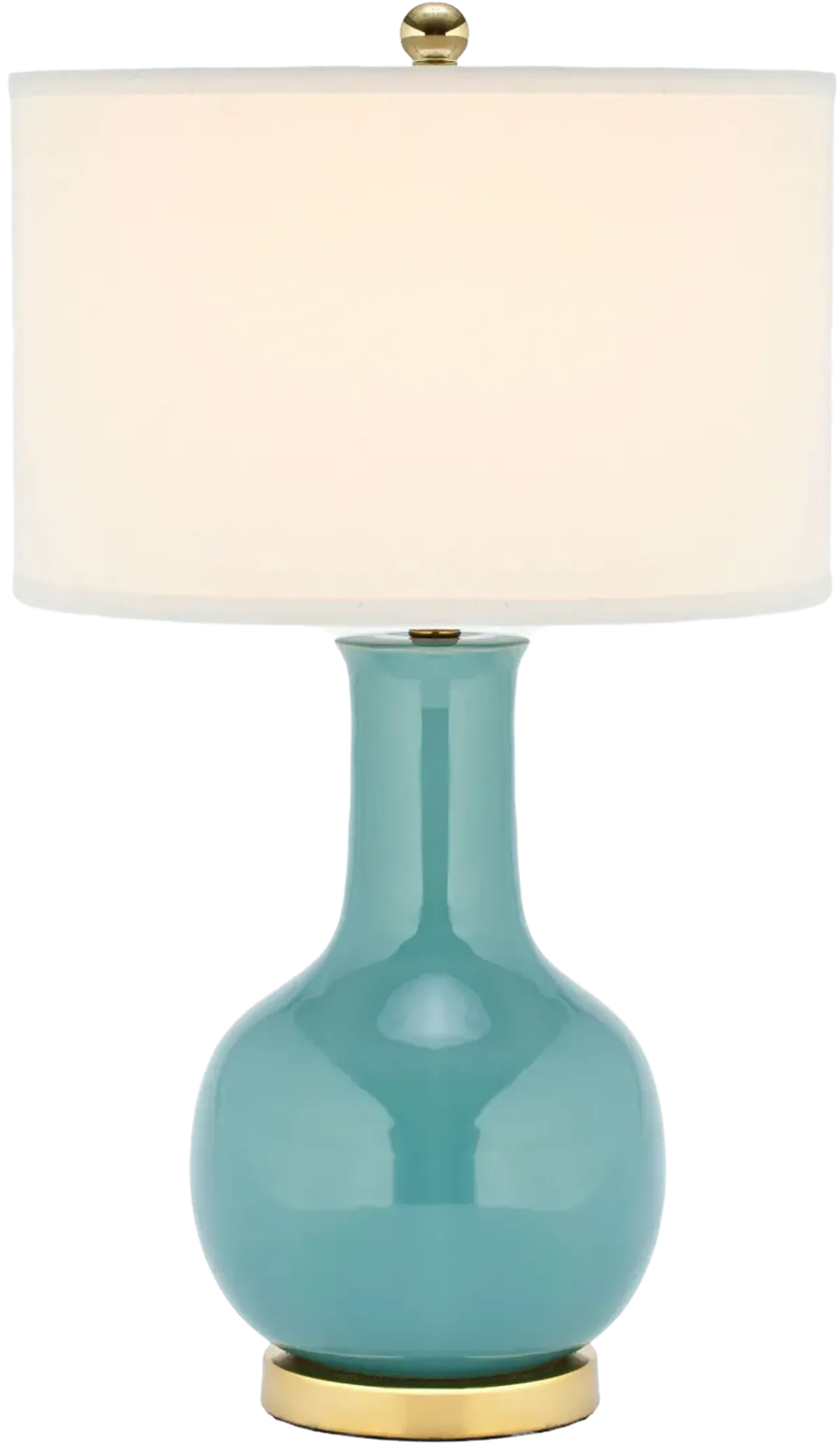 Sky 27.5-Inch H Blue Ceramic Paris Lamp