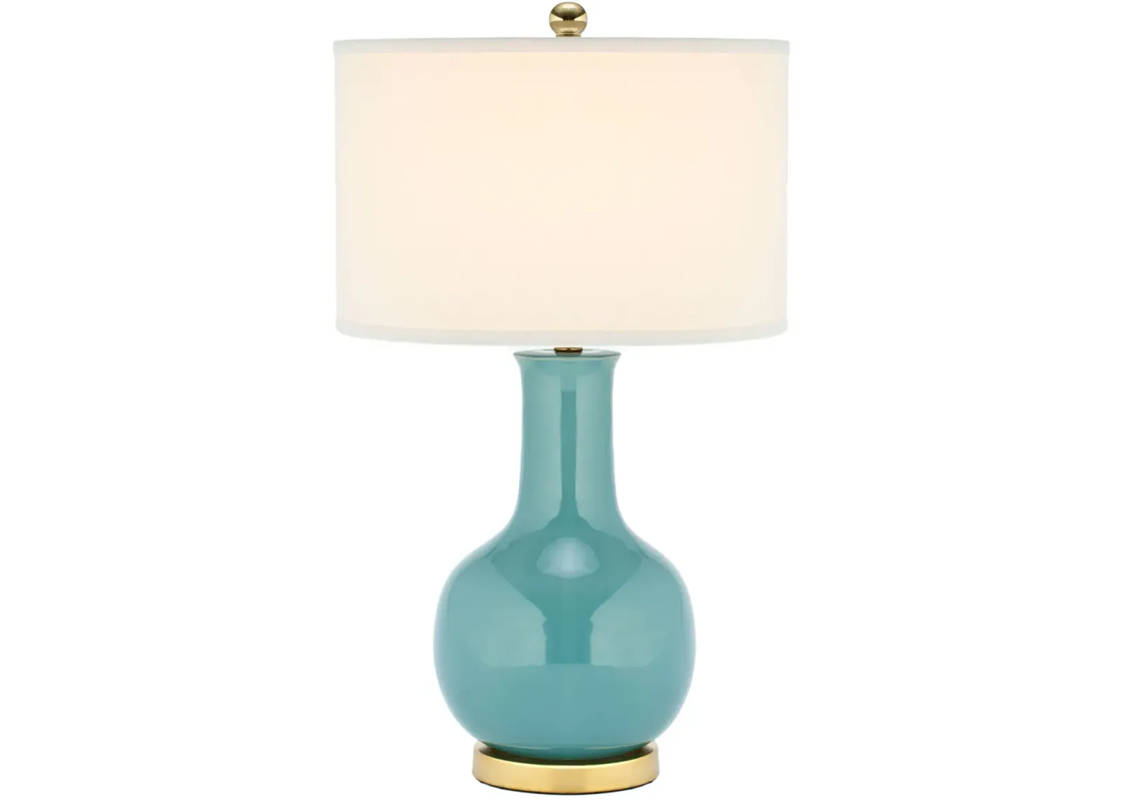 Sky 27.5-Inch H Blue Ceramic Paris Lamp