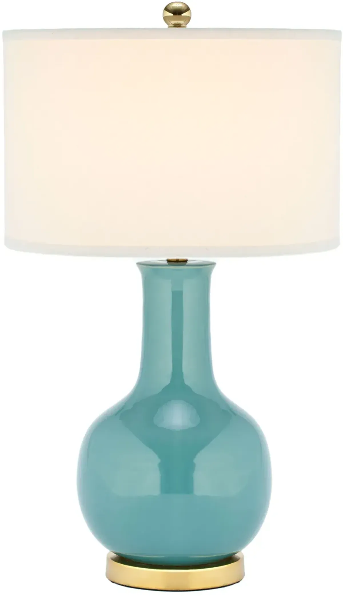 Sky 27.5-Inch H Blue Ceramic Paris Lamp