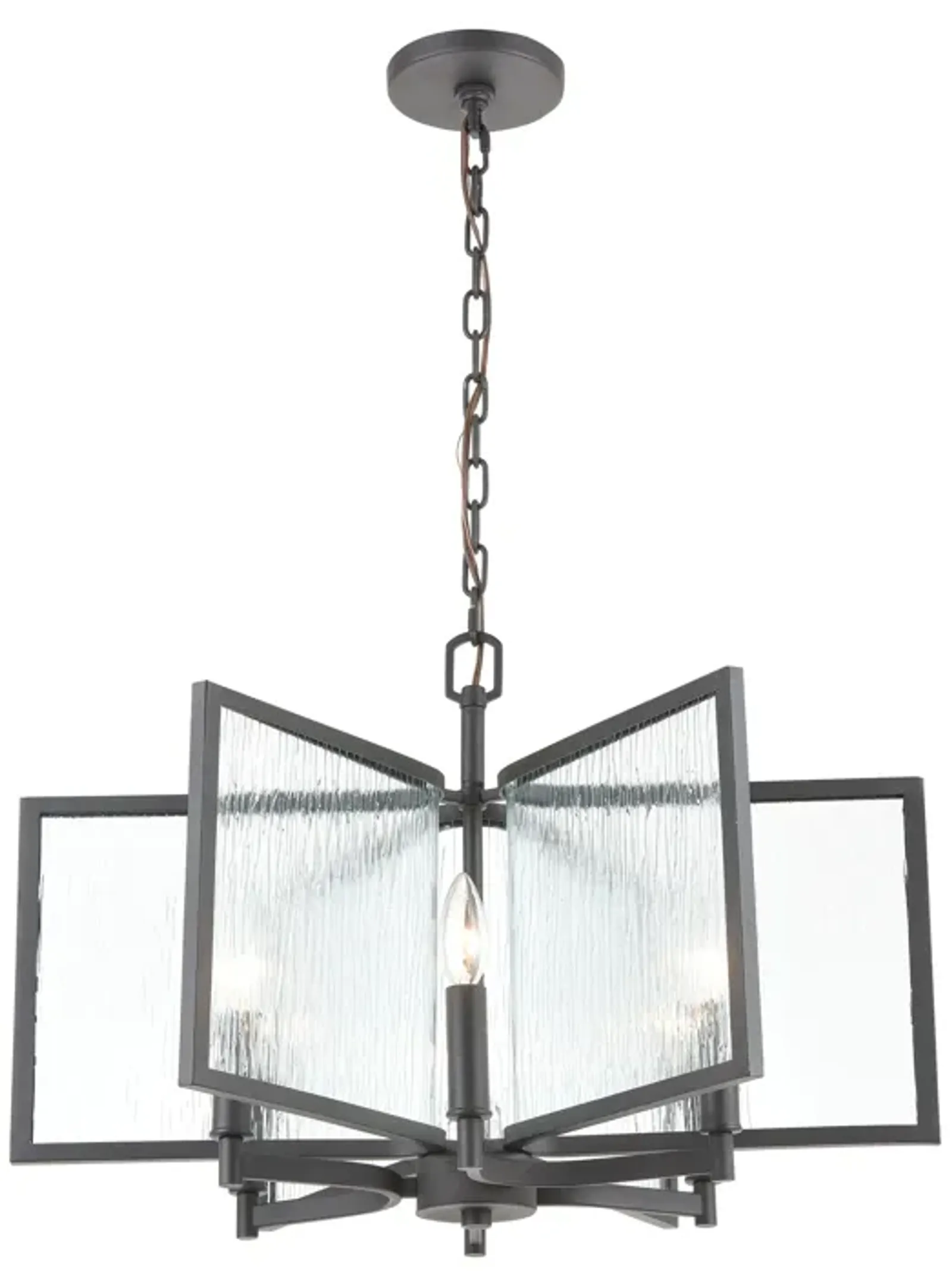 Inversion 25" Wide 6-Light Chandelier - Charcoal