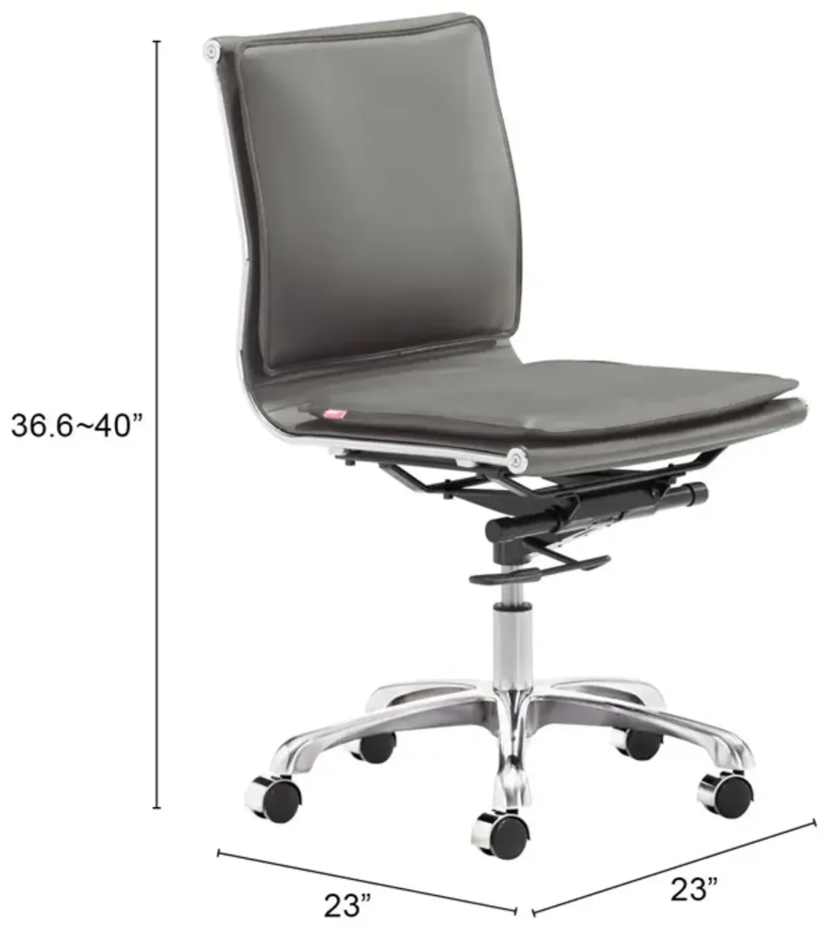 Lider Plus Armless Office Chair Gray