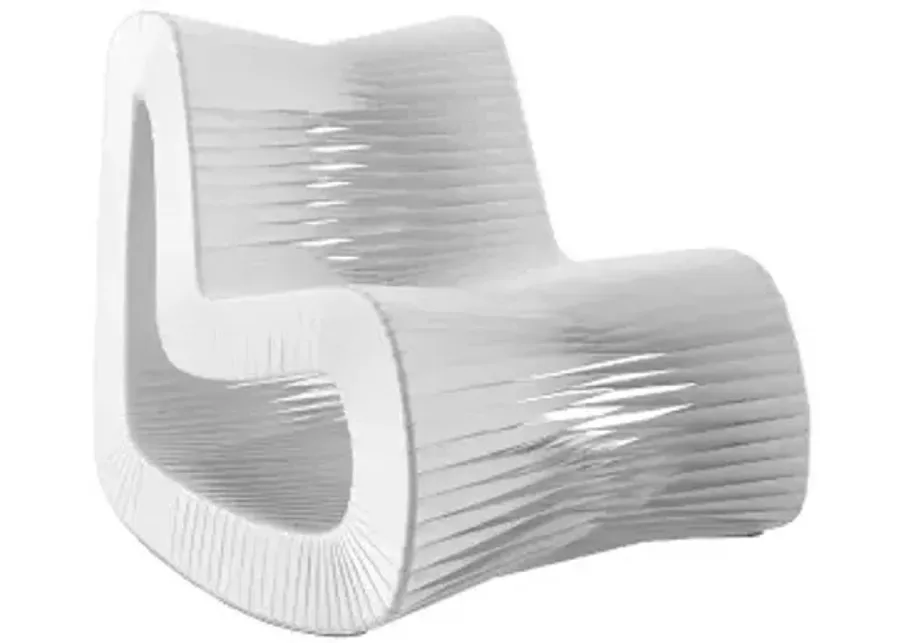 seat belt rocking chair, white