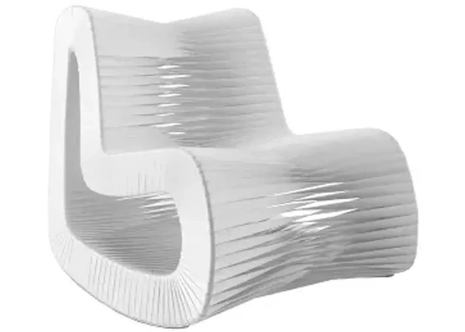 seat belt rocking chair, white