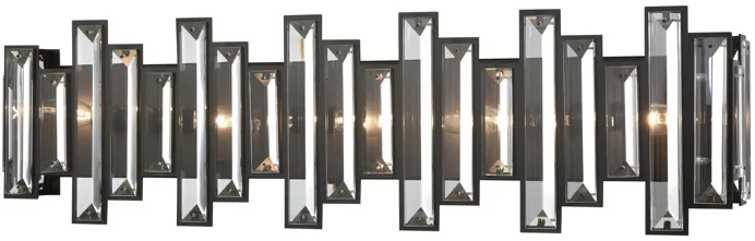 Crystal Heights 30" Wide 5-Light Vanity Light - Oil Rubbed Bronze