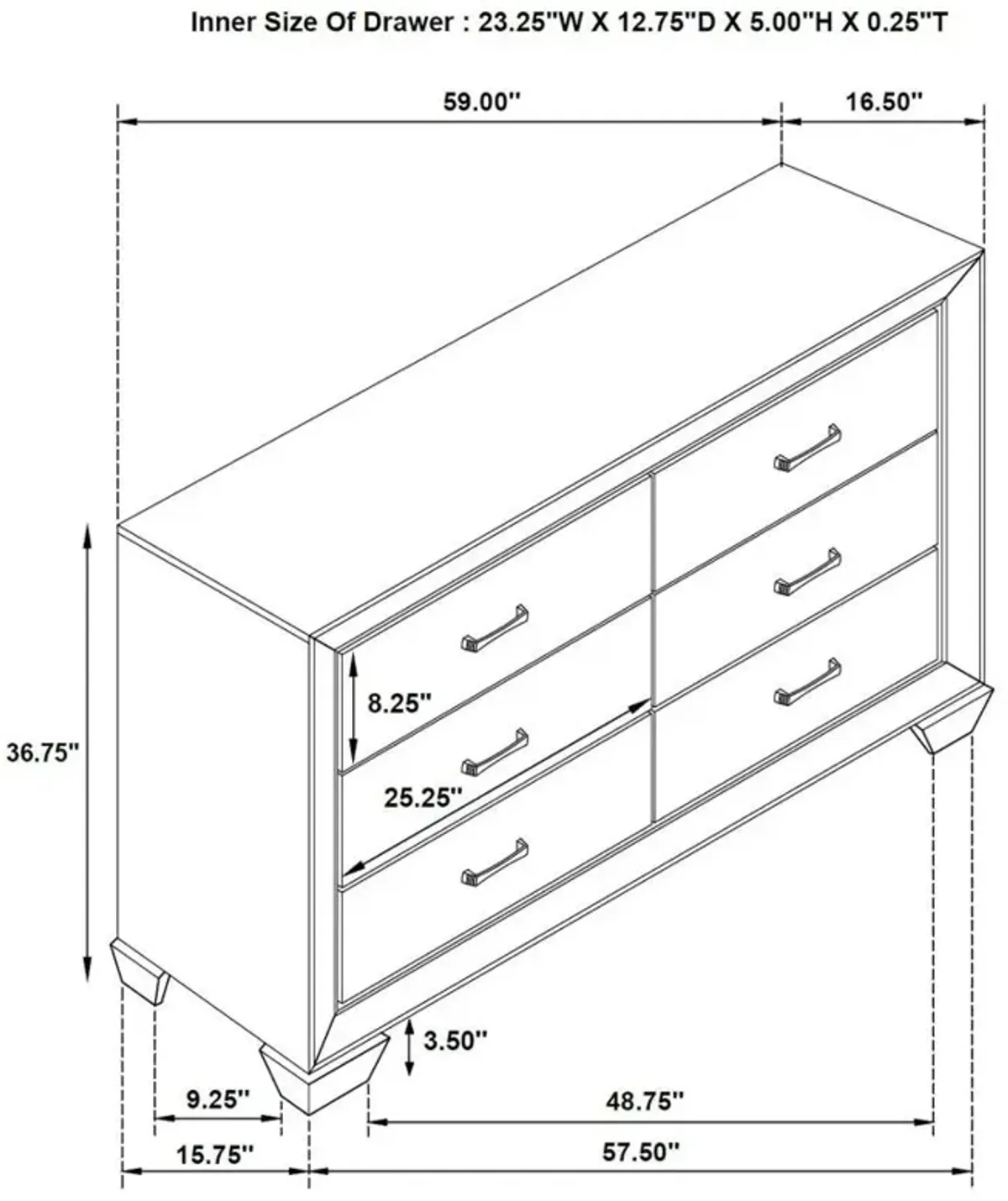 Kauffman 6-Drawer Dresser