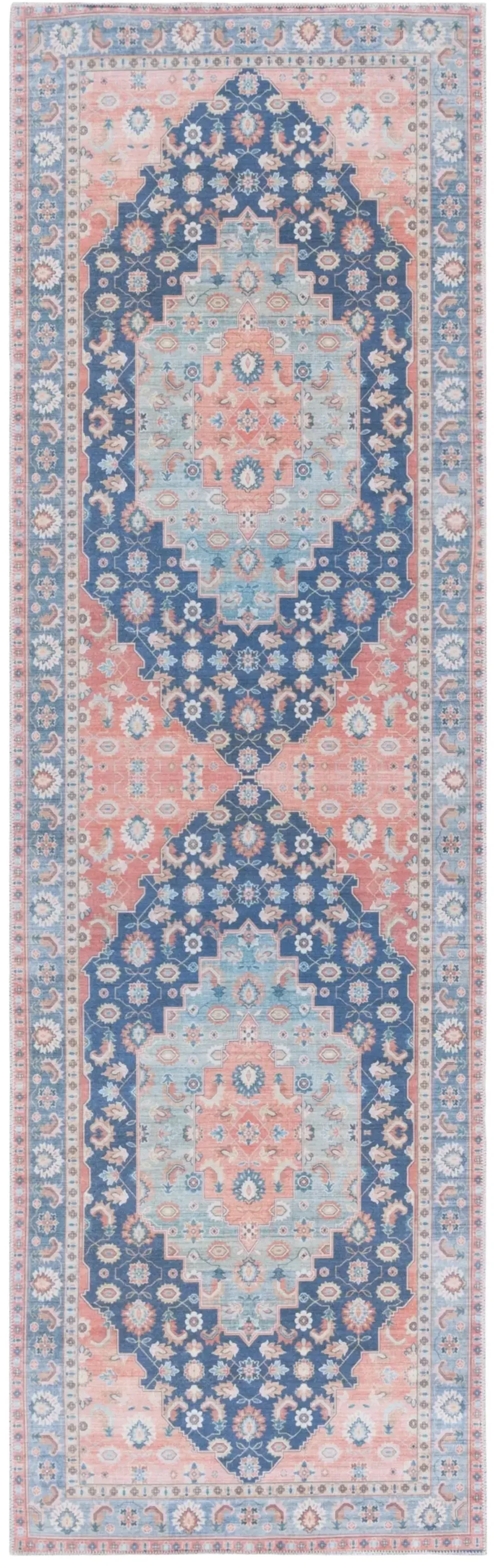 ARIZONA 235 BLUE  2'-6' x 8' Runner Rug