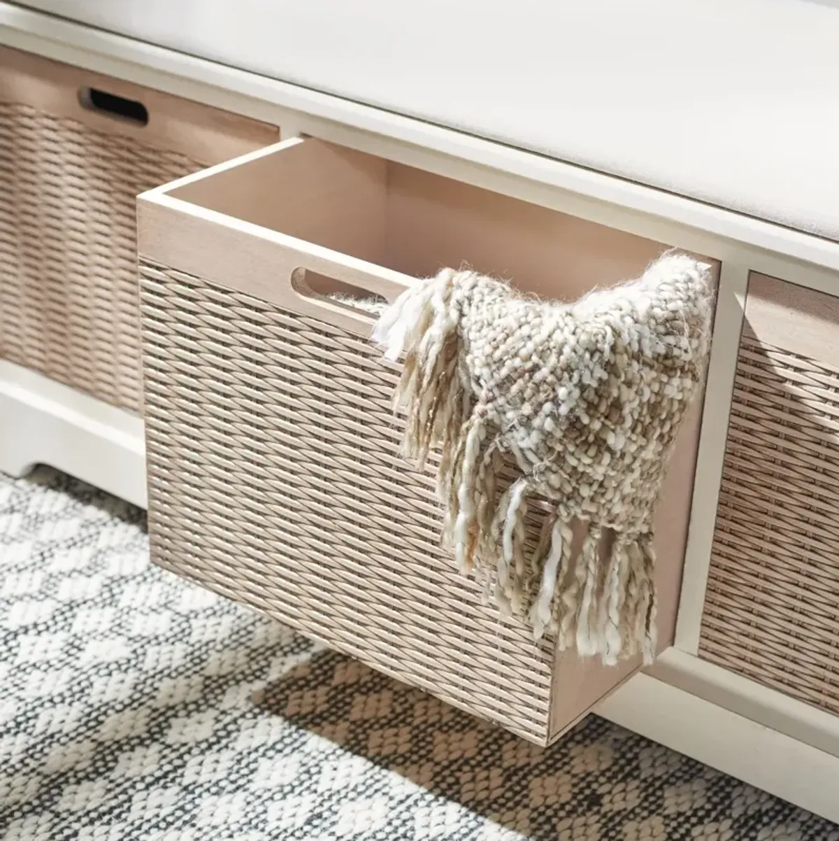 Landers 3 Drawer/Cushion Storage Bench