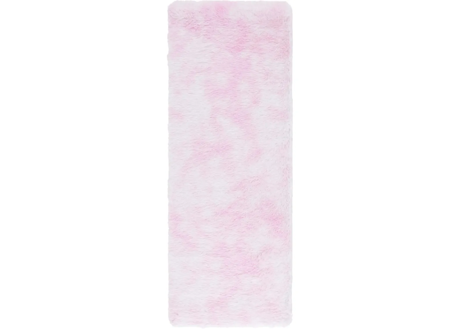 RAINBOW SHAG 100 PINK 2'-3' x 6' Runner Rug