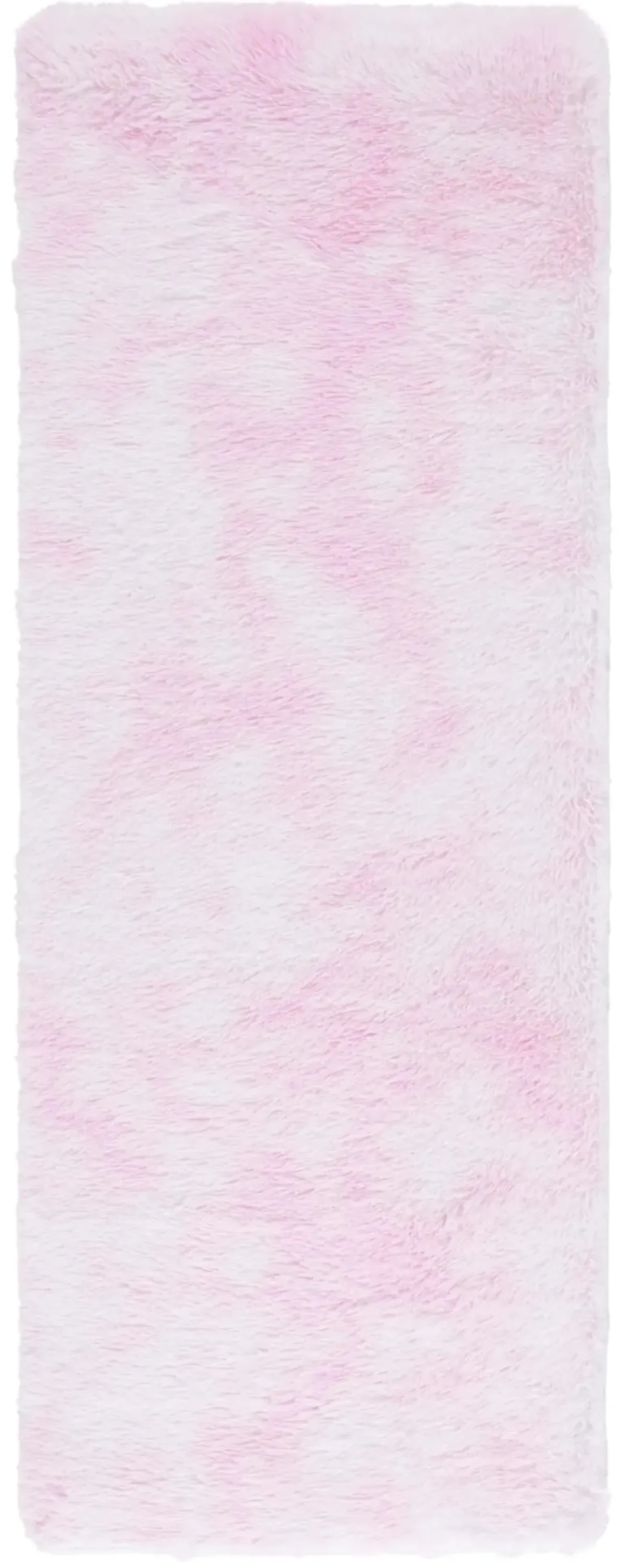 RAINBOW SHAG 100 PINK 2'-3' x 6' Runner Rug