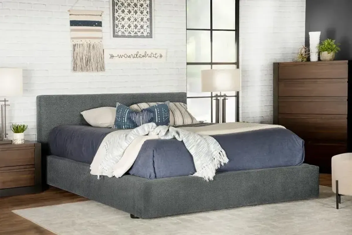 Fakenham Upholstered Platform Bed Graphite