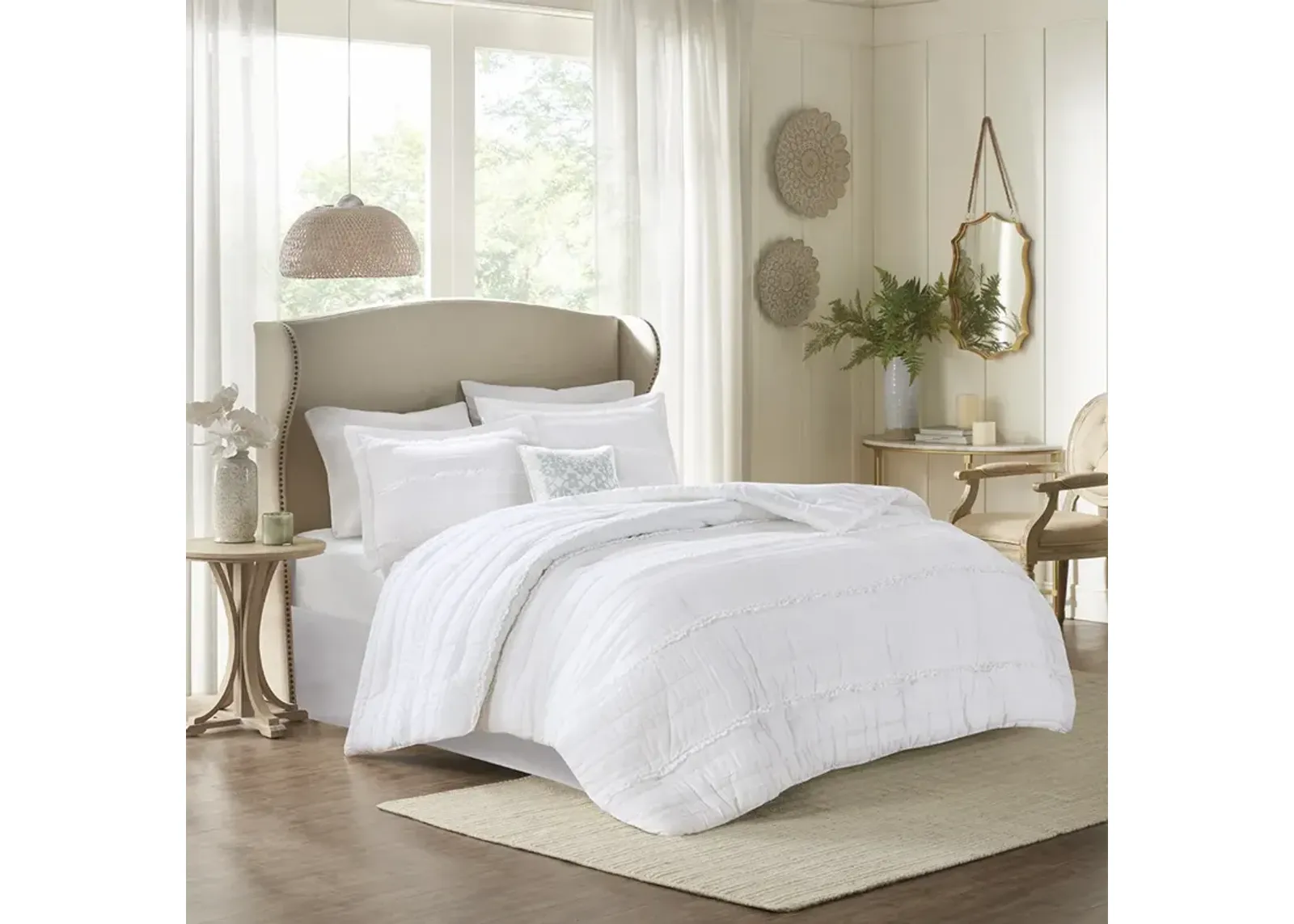 Madison Park Celeste White 5 Piece Comforter Set