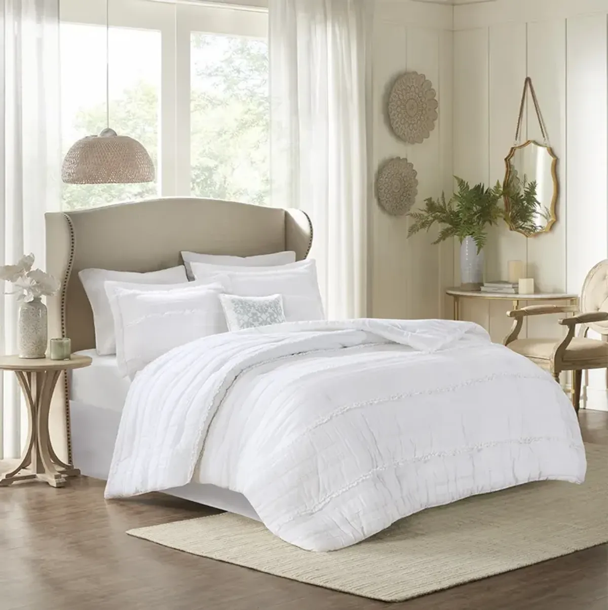 Madison Park Celeste White 5 Piece Comforter Set