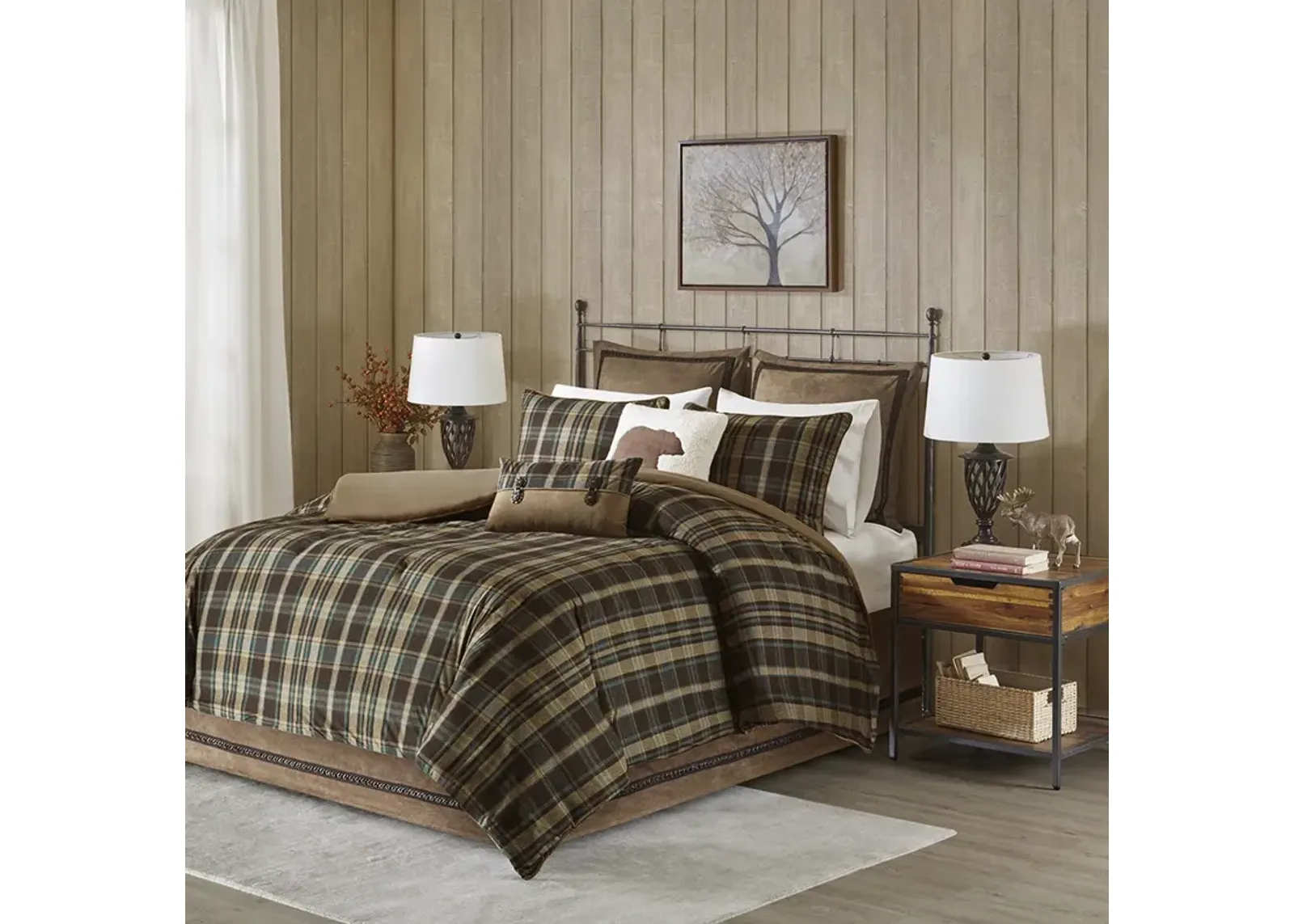 Woolrich Hadley Plaid Multi Oversized Cozy Spun Comforter Set